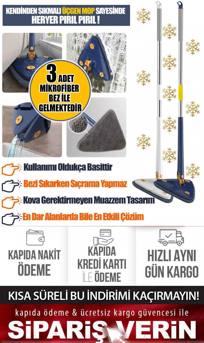 Sıkmalı Üçgen Mop 1