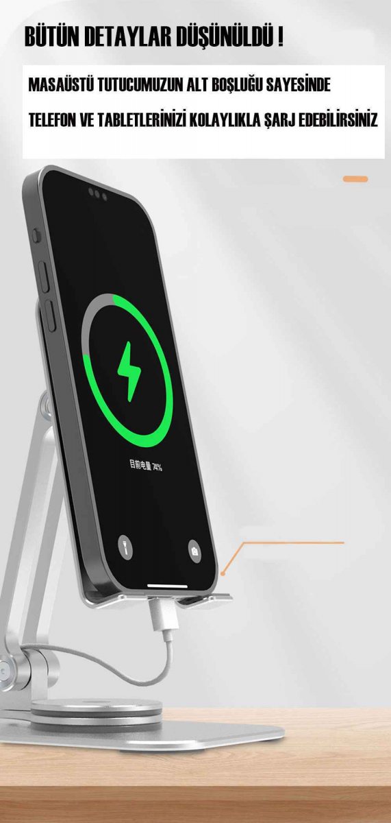 Metal Masaüstü Telefon Tablet Tutucu 5