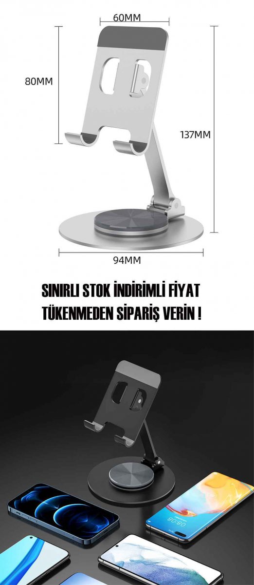 Metal Masaüstü Telefon Tablet Tutucu 6
