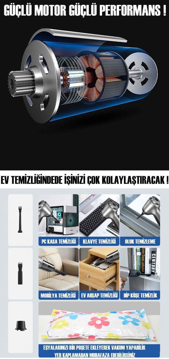 Vakumlu Araç Süpürgesi 2