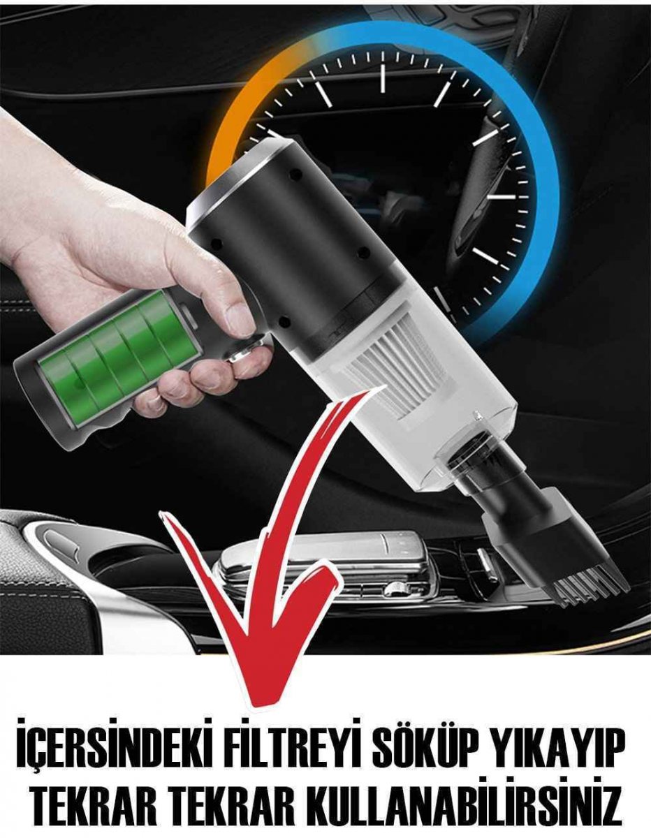 Vakumlu Araç Süpürgesi 3