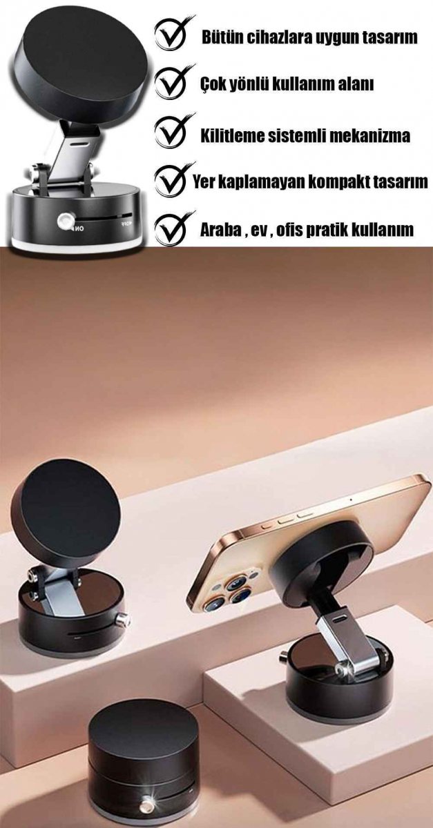 Vakumlu Araba Telefon Tutucu 2