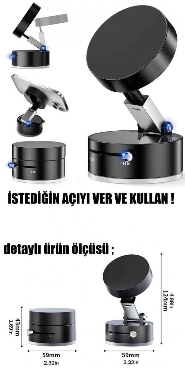 Vakumlu Araba Telefon Tutucu 3