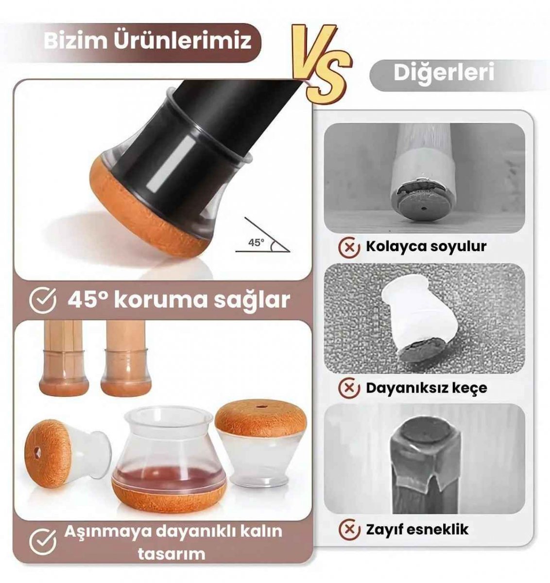 4'lü Sandalye Ayak Koruyucu 3