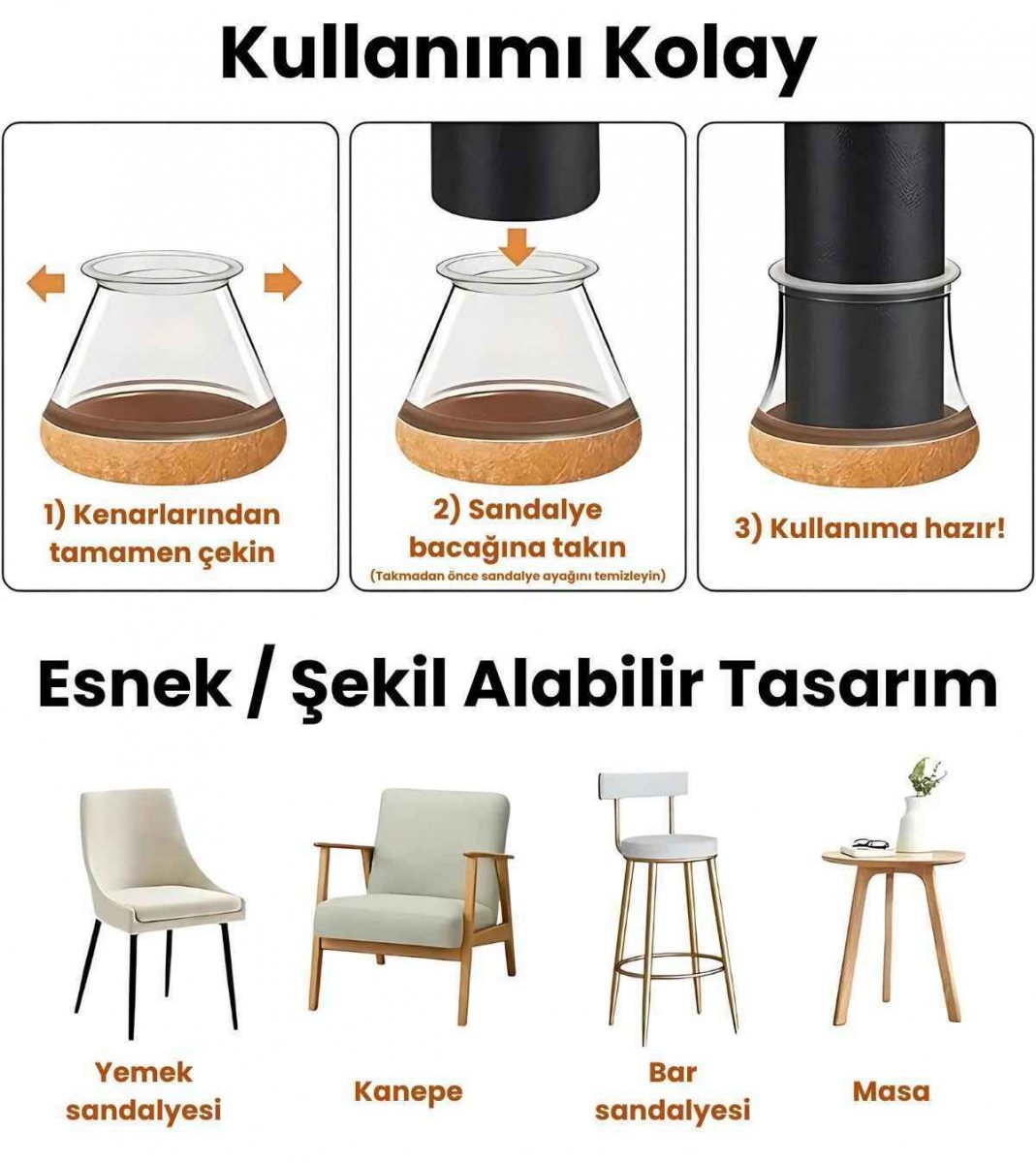 4'lü Sandalye Ayak Koruyucu 5