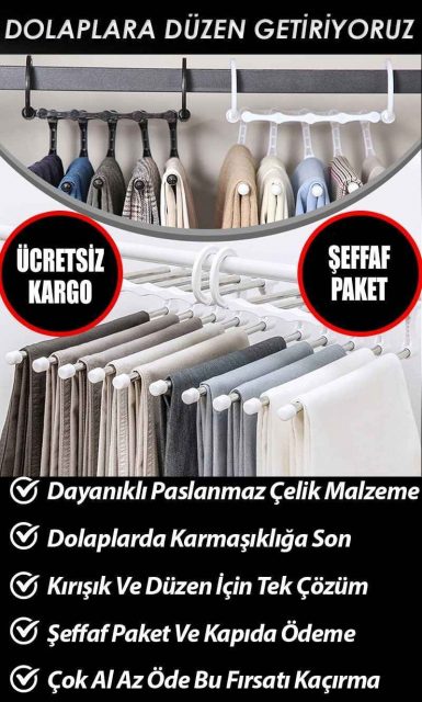 Katlanabilen Fonksiyonel Askılık