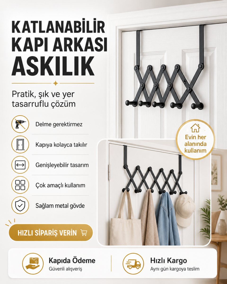 Kapı Arkası Metal Askı 1