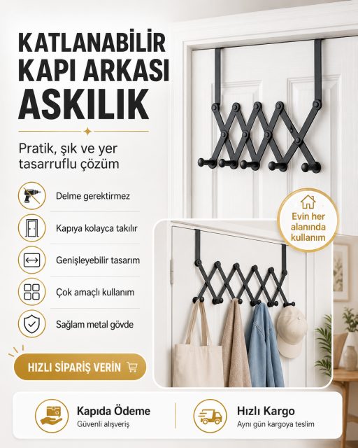 Kapı Arkası Metal Askı