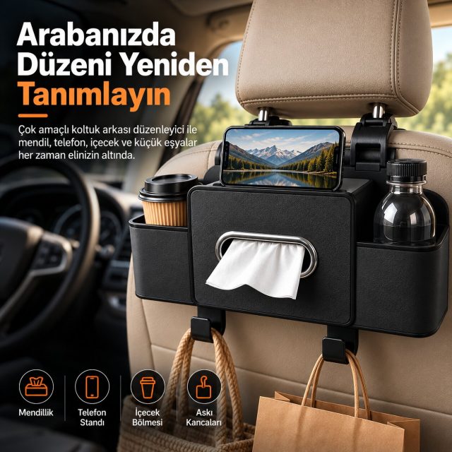 Araba Koltuk Arkası Organizer