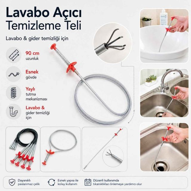 Lavabo Gider Açıcı Çubuk