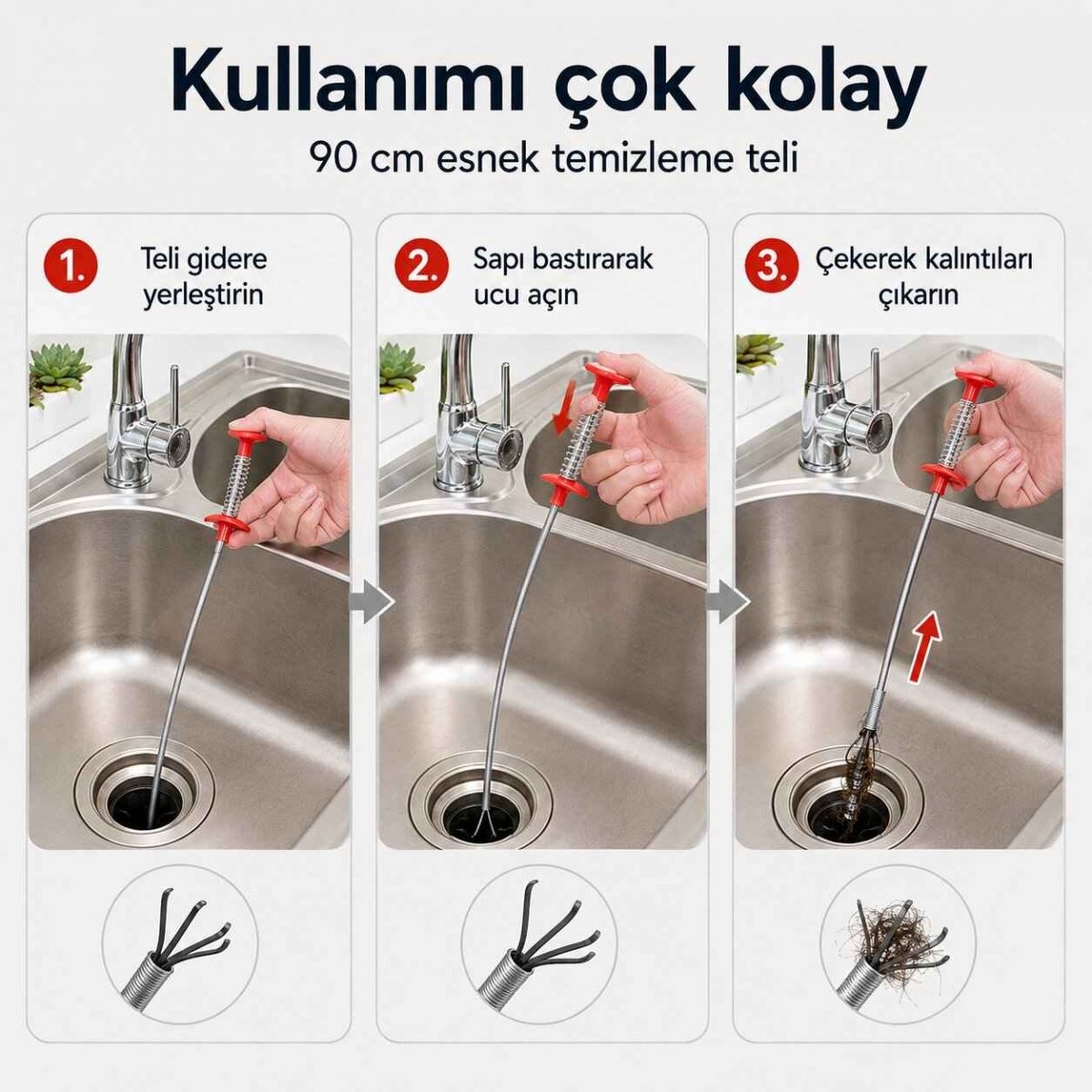 Lavabo Gider Açıcı Çubuk 6