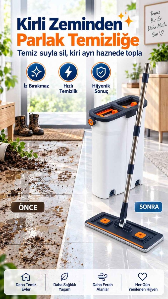 Kendinden Sıkmalı Kovalı Mop Seti 3