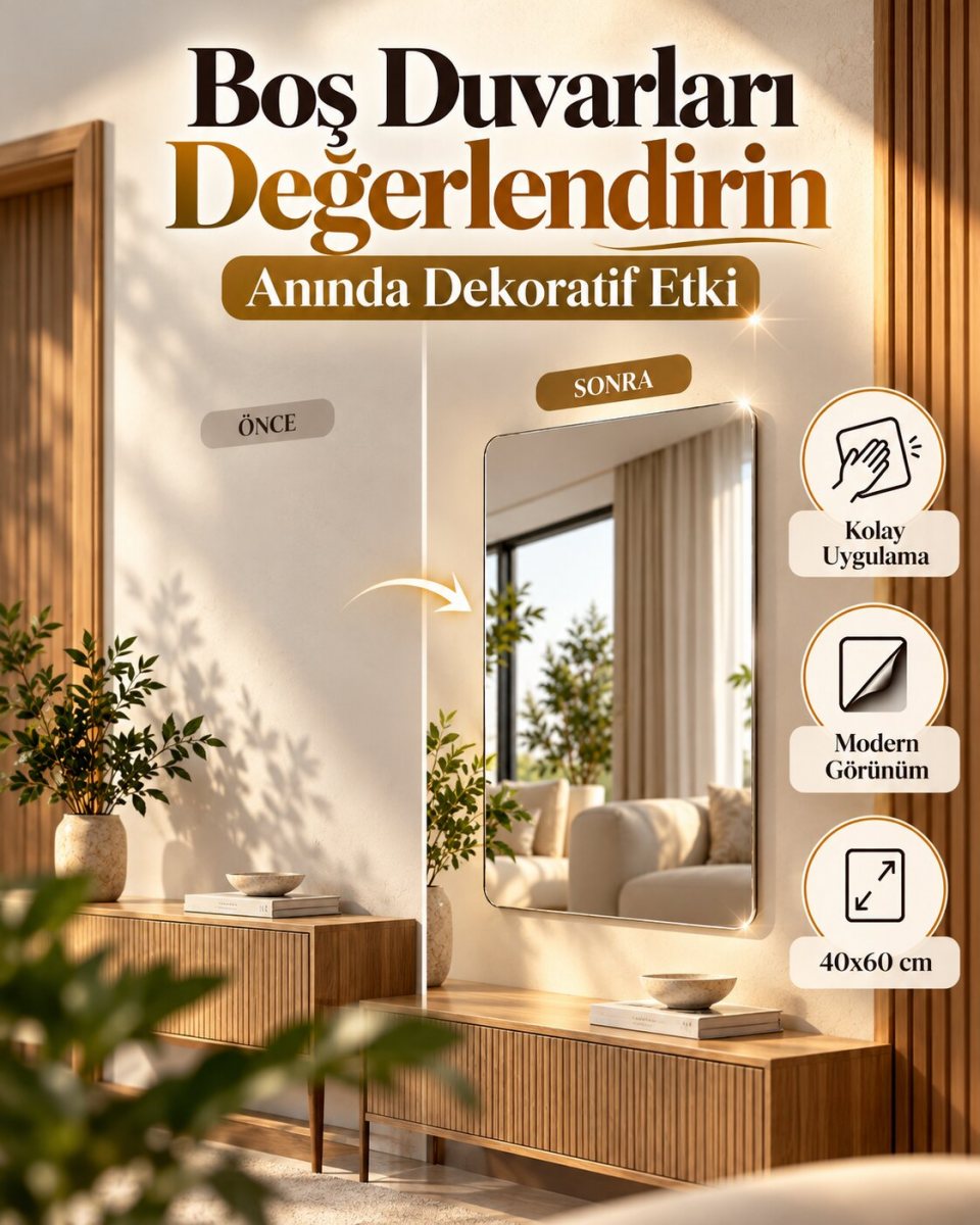 Yapışkanlı Kırılmaz Ayna 2