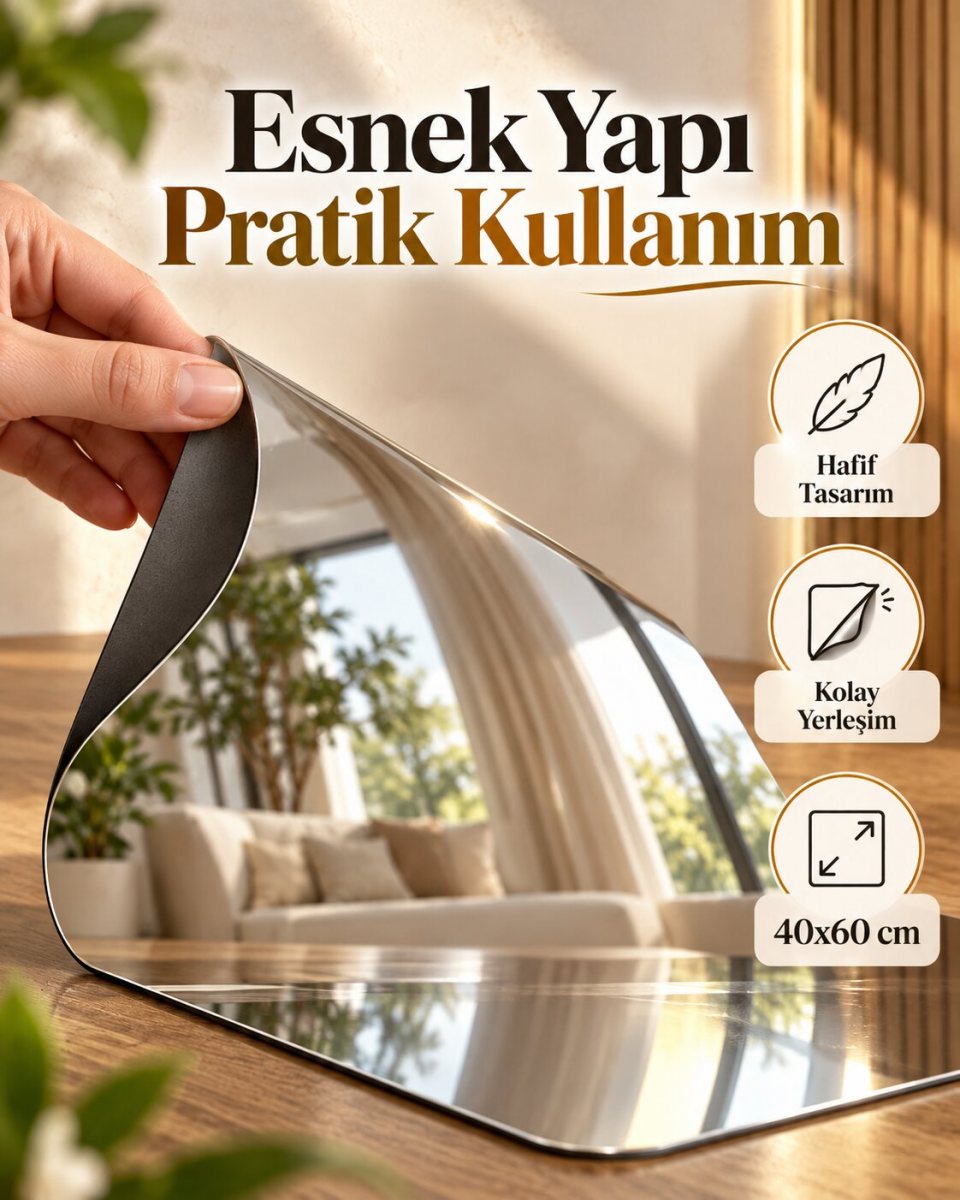 Yapışkanlı Kırılmaz Ayna 4