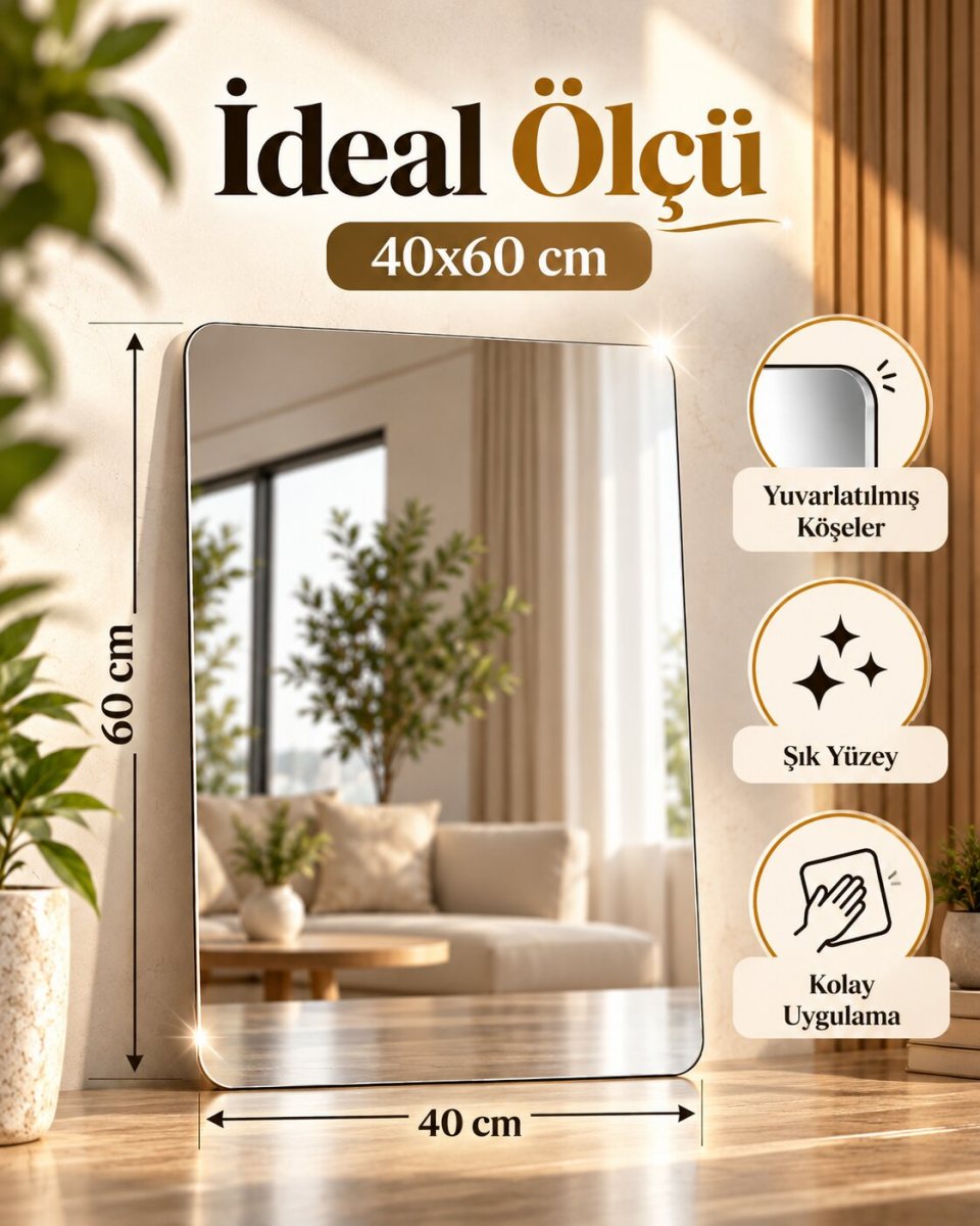 Yapışkanlı Kırılmaz Ayna 7