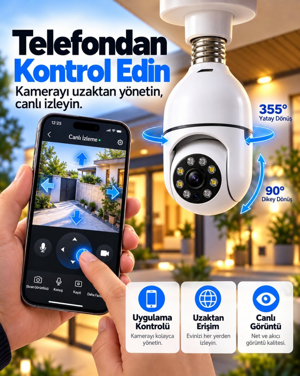 Kablosuz Ampul Kamera 4