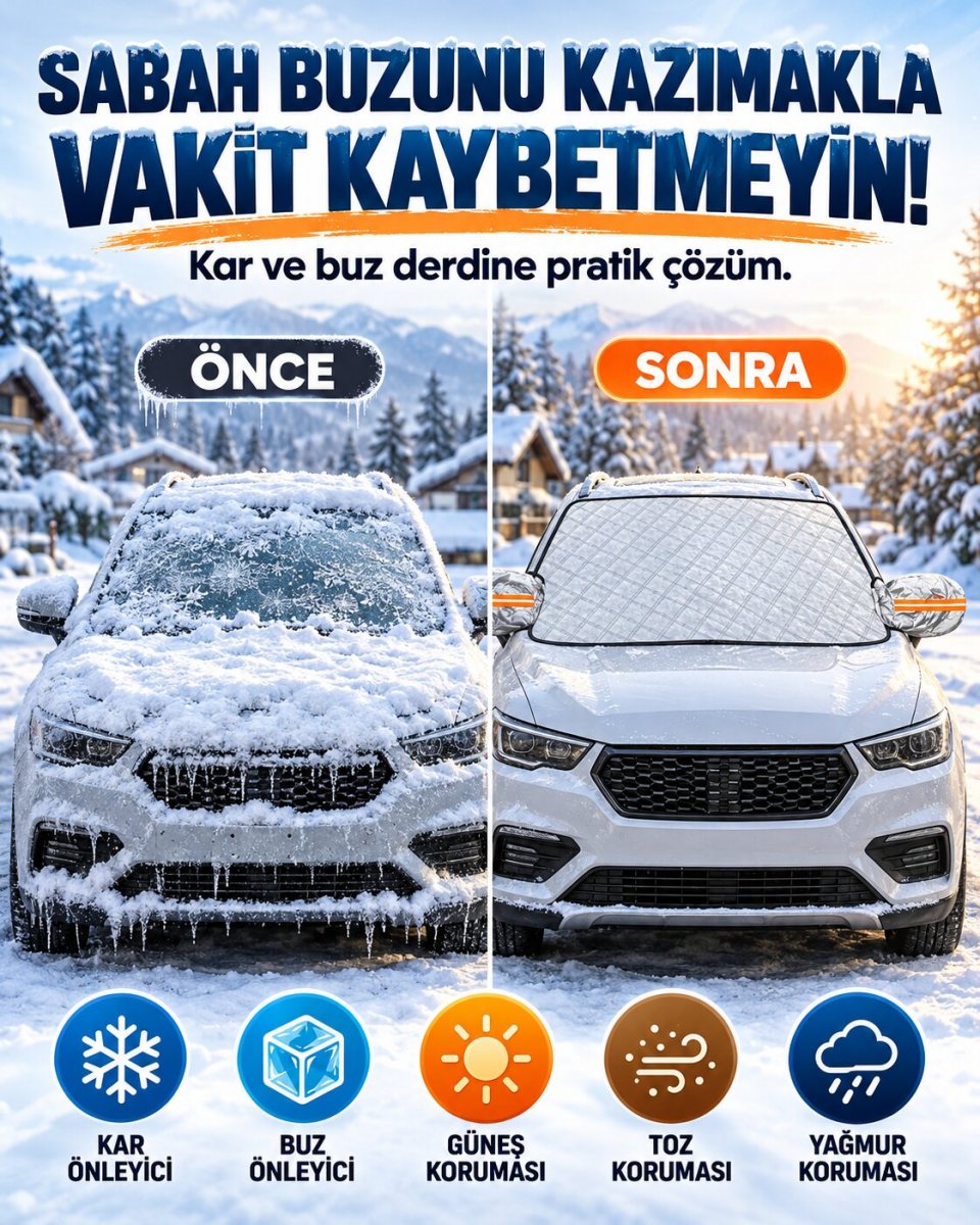 Araç Buz Önleyici Branda 2