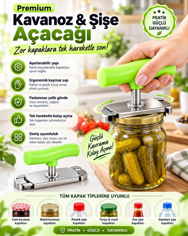 Ayarlanabilir Kavanoz Açacak 1