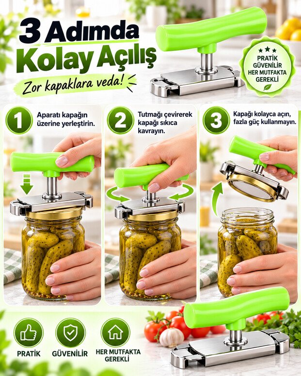Ayarlanabilir Kavanoz Açacak 3