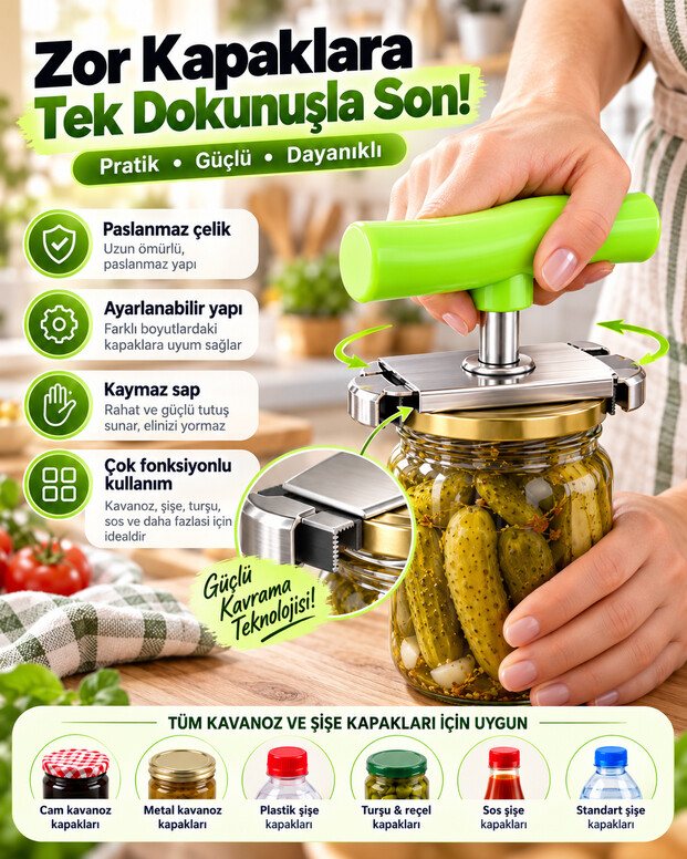 Ayarlanabilir Kavanoz Açacak 5