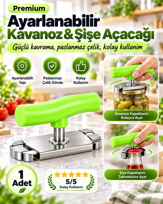 Ayarlanabilir Kavanoz Açacak 8