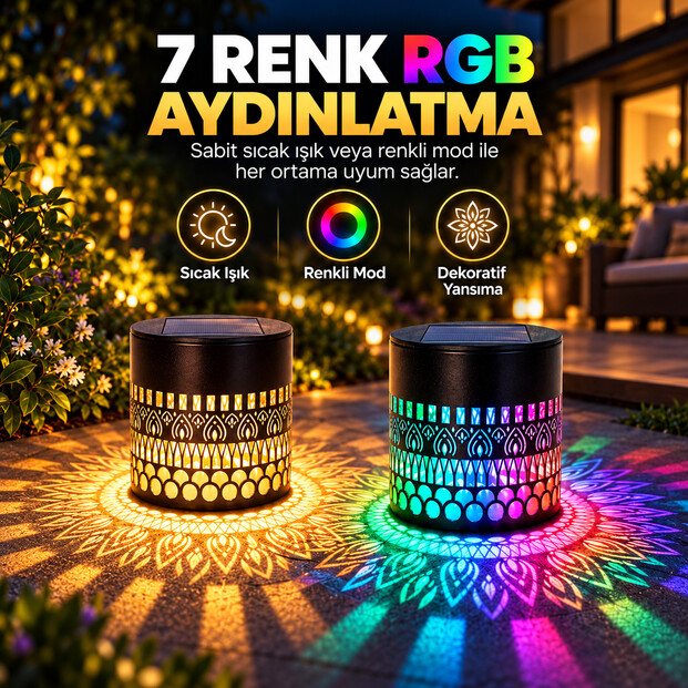 Desenli Güneş Enerjili Lamba 2