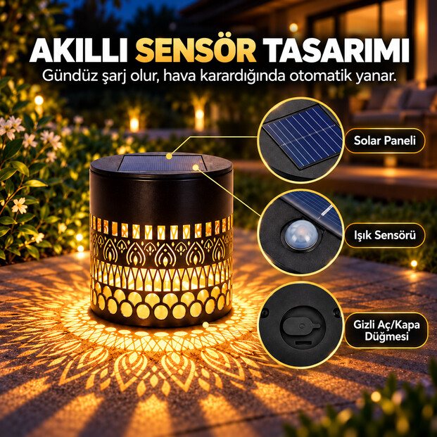 Desenli Güneş Enerjili Lamba 3