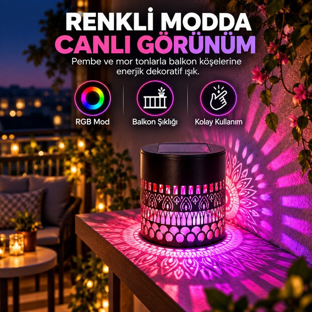 Desenli Güneş Enerjili Lamba 6