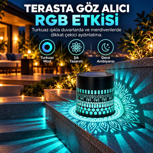 Desenli Güneş Enerjili Lamba 8