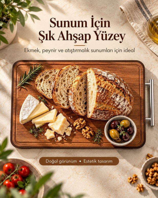 Paslanmaz Çelik ve Ahşap Kesim Panosu 4