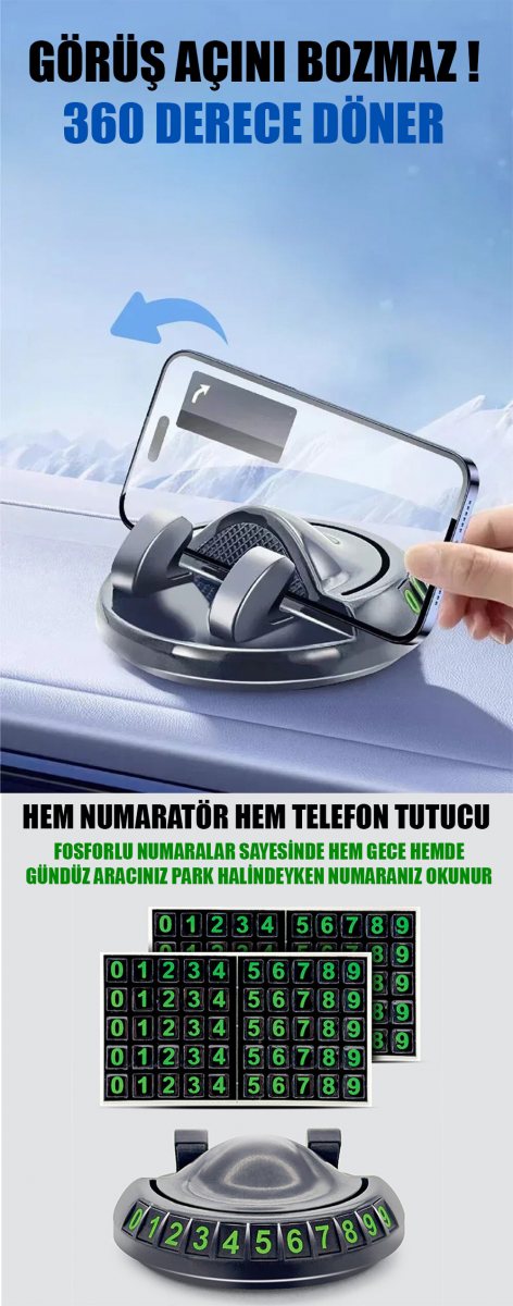 Numaratörlü Telefon Tutucu 2
