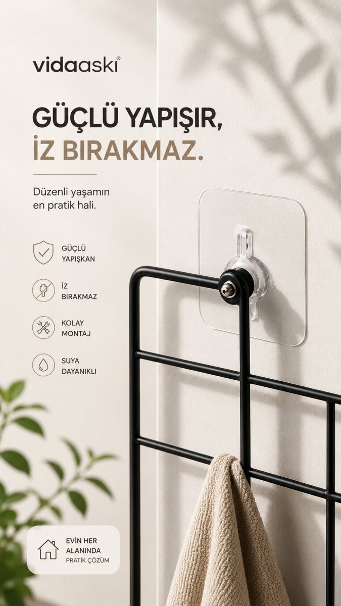 4'lü Şeffaf Vidalı Askı 1